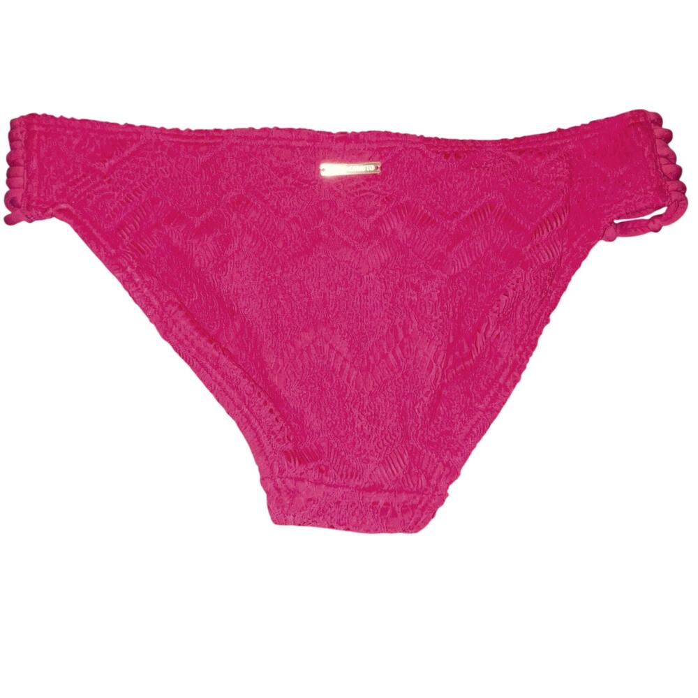 Vince Camuto Crochet Lace Tie Front bikini pink XS $146 - Picture 5 of 9